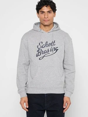 Bluza z kapturem Schott jasnoszary