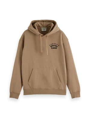 Bluza z kapturem Scotch & Soda brązowy