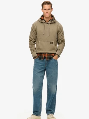 Bluza z kapturem Superdry jasnobrązowy melanż