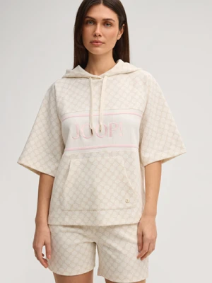 Cornflower Bluza z kapturem Taisa w kolorze beżowym/różowym we wzory Joop