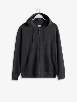 Bluza z kapturem teksturowana zapinana na zamek GANT