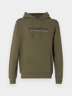 Bluza z kapturem Tommy Hilfiger ciemnozielony