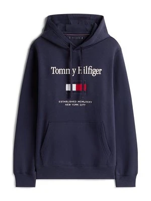 Bluza z kapturem Tommy Hilfiger granatowy