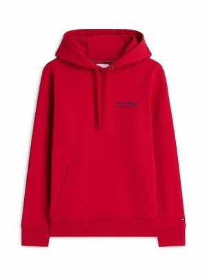 Bluza z kapturem Tommy Hilfiger czerwony