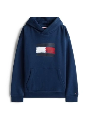 Bluza z kapturem Tommy Hilfiger granatowy