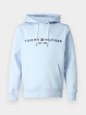 Bluza z kapturem Tommy Hilfiger jasnoniebieski