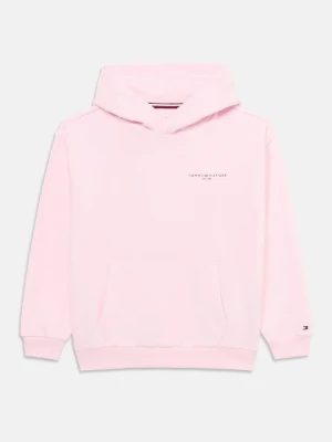 Bluza z kapturem Tommy Hilfiger jasnoróżowy