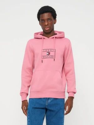 Bluza z kapturem Tommy Hilfiger jasnoróżowy