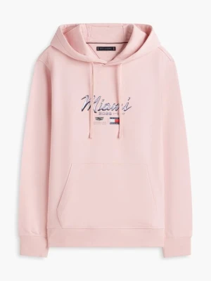 Bluza z kapturem Tommy Hilfiger różowy