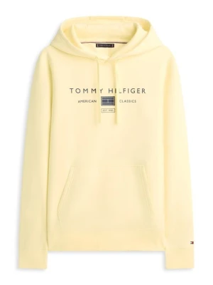 Bluza z kapturem Tommy Hilfiger żółty