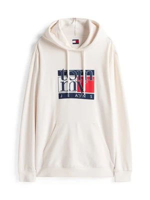 Bluza z kapturem Tommy Jeans biały