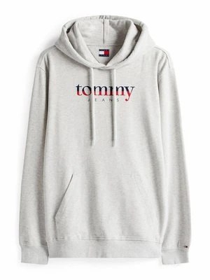 Bluza z kapturem Tommy Jeans jasnoszary