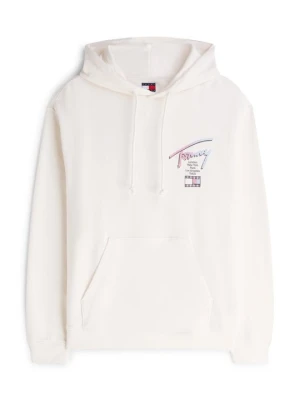 Bluza z kapturem Tommy Jeans biały