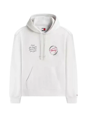 Bluza z kapturem Tommy Jeans jasnoszary
