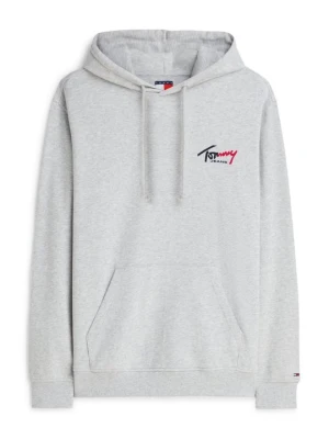 Bluza z kapturem Tommy Jeans jasnoszary