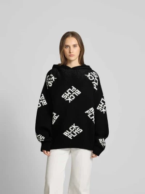 Bluza z kapturem typu oversized Black Palms