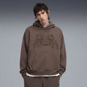 Bluza z kapturem unisex PUMA x RIPNDIP o pudełkowym kroju, Akcesoria, Brązowy,