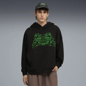 Bluza z kapturem unisex PUMA x RIPNDIP o pudełkowym kroju, Akcesoria, Czarny,