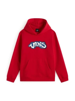 Bluza z kapturem Vans ciemnoczerwony