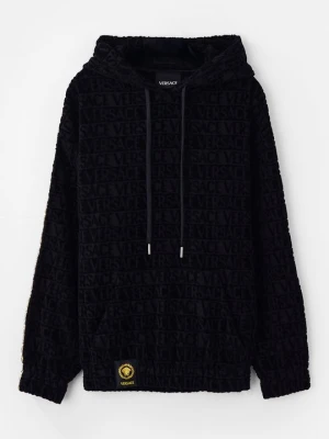 Bluza z kapturem Versace czarny