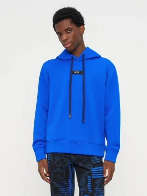 Bluza z kapturem Versace Jeans Couture niebieski