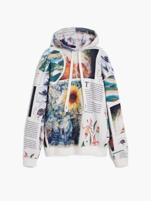 Bluza z kapturem w słoneczniki Desigual