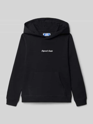 Bluza z kapturem, wyhaftowanym logo i kieszenią kangurką jack & jones