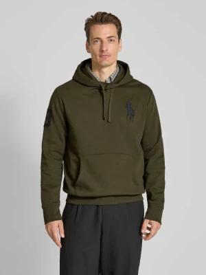 Bluza z kapturem, wyhaftowanym logo i kieszenią kangurką Polo Ralph Lauren