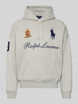 Bluza z kapturem, wyhaftowanymi logo i kieszenią kangurką Polo Ralph Lauren