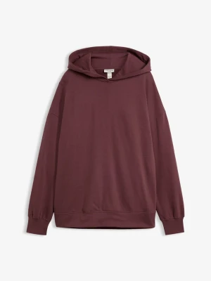 Bluza z kapturem, z czystej bawełny BonPrix fioletowy