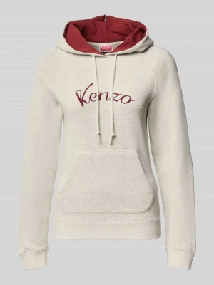 Bluza z kapturem z czystej bawełny Kenzo Średnioszary