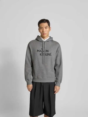 Bluza z kapturem z czystej bawełny Maison Kitsuné Antracytowy