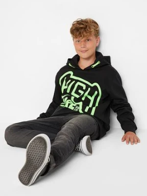 Bluza z kapturem z czystej bawełny organicznej bonprix