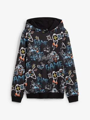 Bluza z kapturem z czystej bawełny organicznej BonPrix czarny