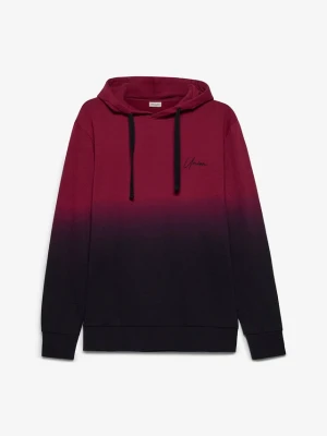 Bluza z kapturem z czystej bawełny organicznej BonPrix czerwony