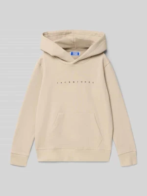Bluza z kapturem z Detal z logo Model 'ESTAR' jack & jones