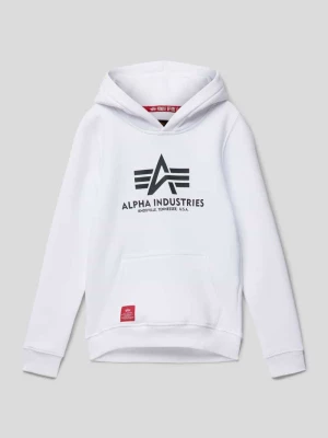 Bluza z kapturem z detalami z logo model ‘Basic’ alpha industries