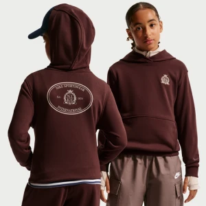 Bluza z kapturem z dzianiny dresowej dla dużych dzieci Nike Club - Fiolet