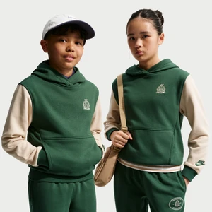 Bluza z kapturem z dzianiny dresowej dla dużych dzieci Nike Club - Zieleń