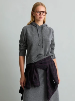 Bluza z kapturem z dzianiny w stylu relaxed Marc O'Polo červená