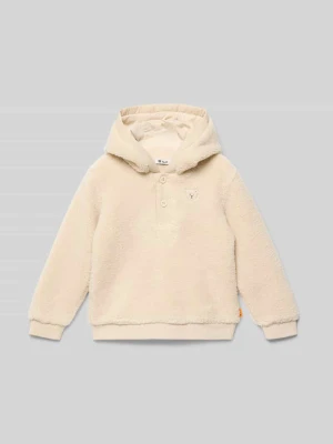 Bluza z kapturem z futerka z wyhaftowanym logo Steiff