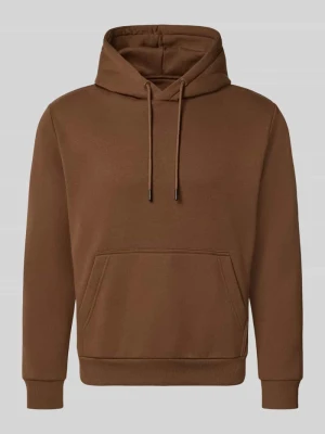 Bluza z kapturem z kieszenią kangurka model 'BRADLEY' Jack&Jones Średniobrązowy