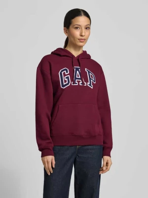 Bluza z kapturem z logo i kieszenią kangurką GAP