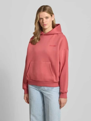 Bluza z kapturem z logo i kieszenią kangurką REVIEW