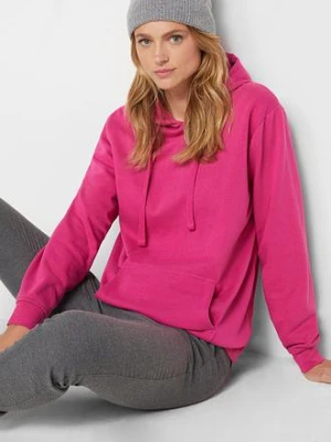 Bluza z kapturem, z miękkiego materiału frotte bonprix