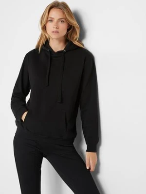 Bluza z kapturem, z miękkiego materiału frotte bonprix