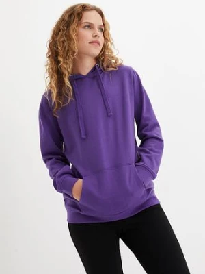 Bluza z kapturem, z miękkiego materiału frotte bonprix