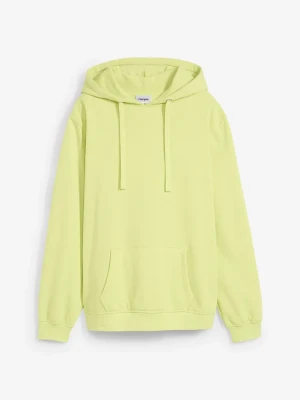 Bluza z kapturem, z miękkiego materiału frotte BonPrix zielony