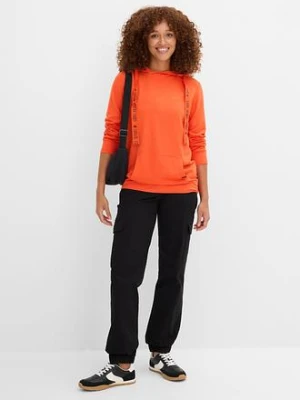 Bluza z kapturem, z miękkiego materiału z wiskozą bonprix