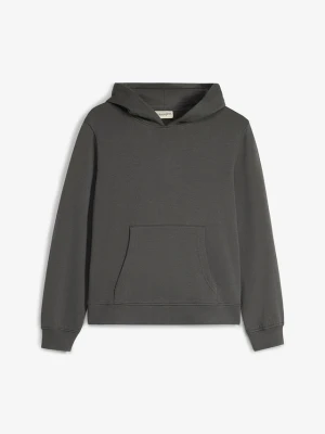 Bluza z kapturem z miękkiej bawełny organicznej BonPrix szary